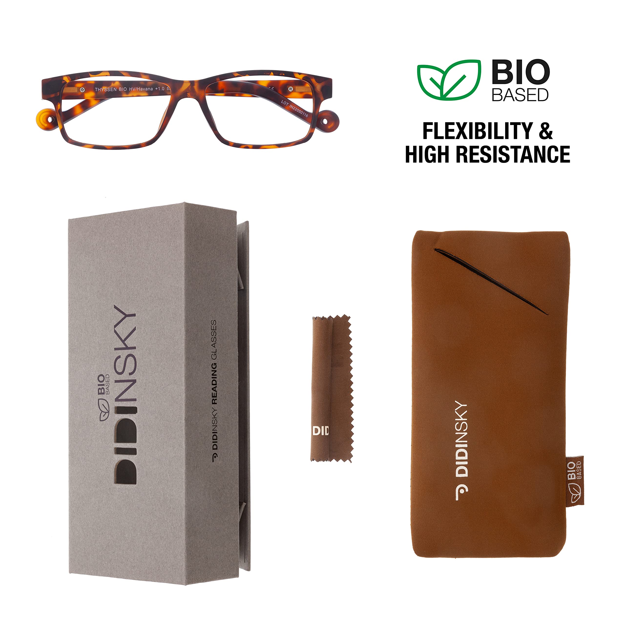 DIDINSKY CherryDIDINSKY readers presbyopia reading glasses anti blue light for men and women. Rubber touch - Image 2