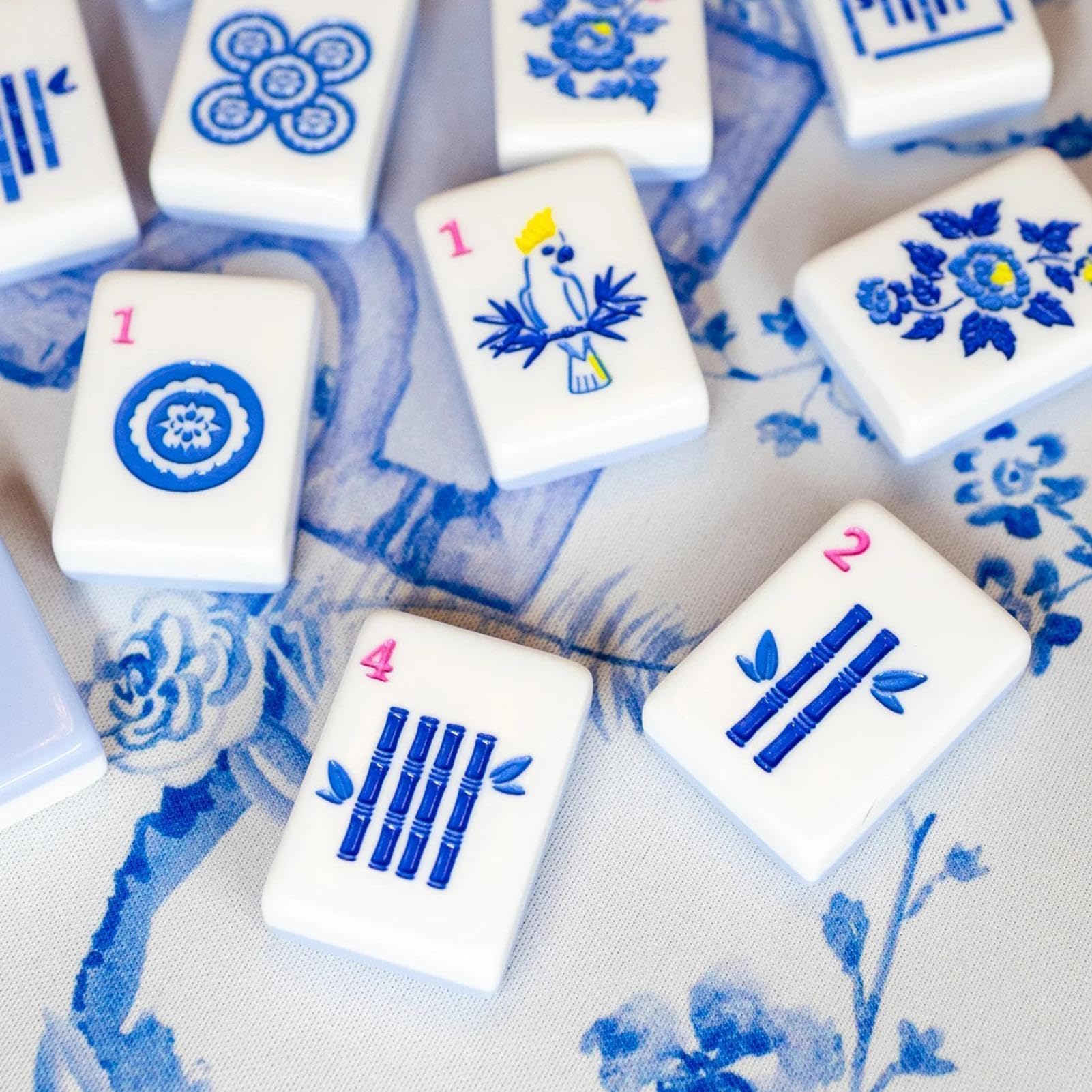 Generisch Mahjong-Set 160-teiliges, graviertes Acryl-Gesellschaftsspiel | Amerikanisches Mahjong-Set Für erfahrene Spieler und Anfänger, Partys, Erwachsene, Schwimmbad, Reisen, Ausflüge und Zuhause