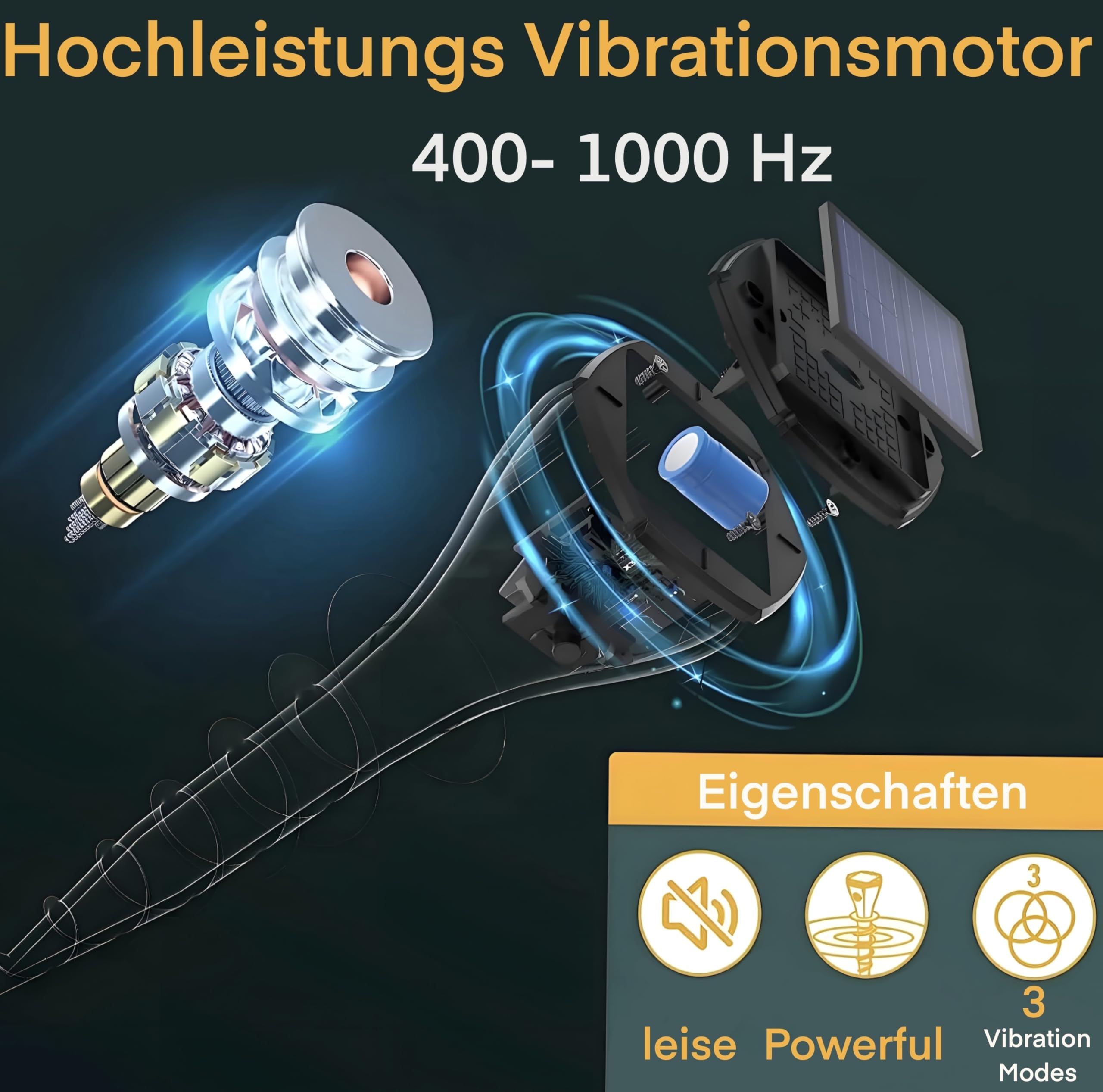 EdenGardens 2er Pack SOLAR MOLE Repeller Maulwurf Vertreiber bestes Mittel gegen Wühlmäuse & Maulwurf - Maulwurfschreck Maulwurf vertreiben
