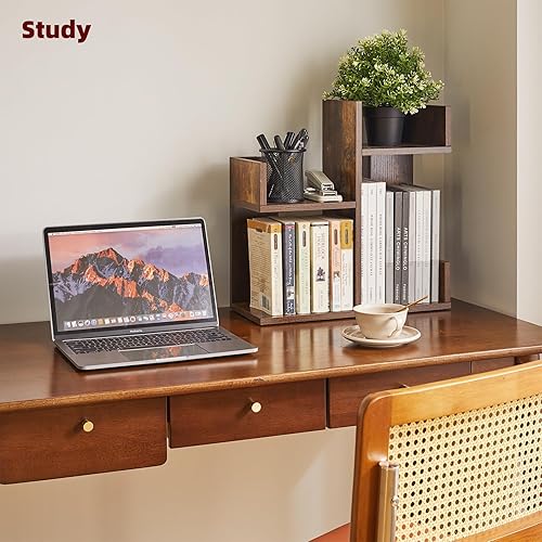 Miniatura 2 de Estante de exhibición de libros, organizador de escritorio pequeño, organizador de almacenamiento de escritorio, estante de encimera de cocina de