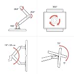 Ergotron – LX Vertical Stacking Dual Monitor Arm, VESA Desk Mount – for 2 Monitors Up to 40 Inches, 7 to 22 lbs Each – Tall Pole, White
