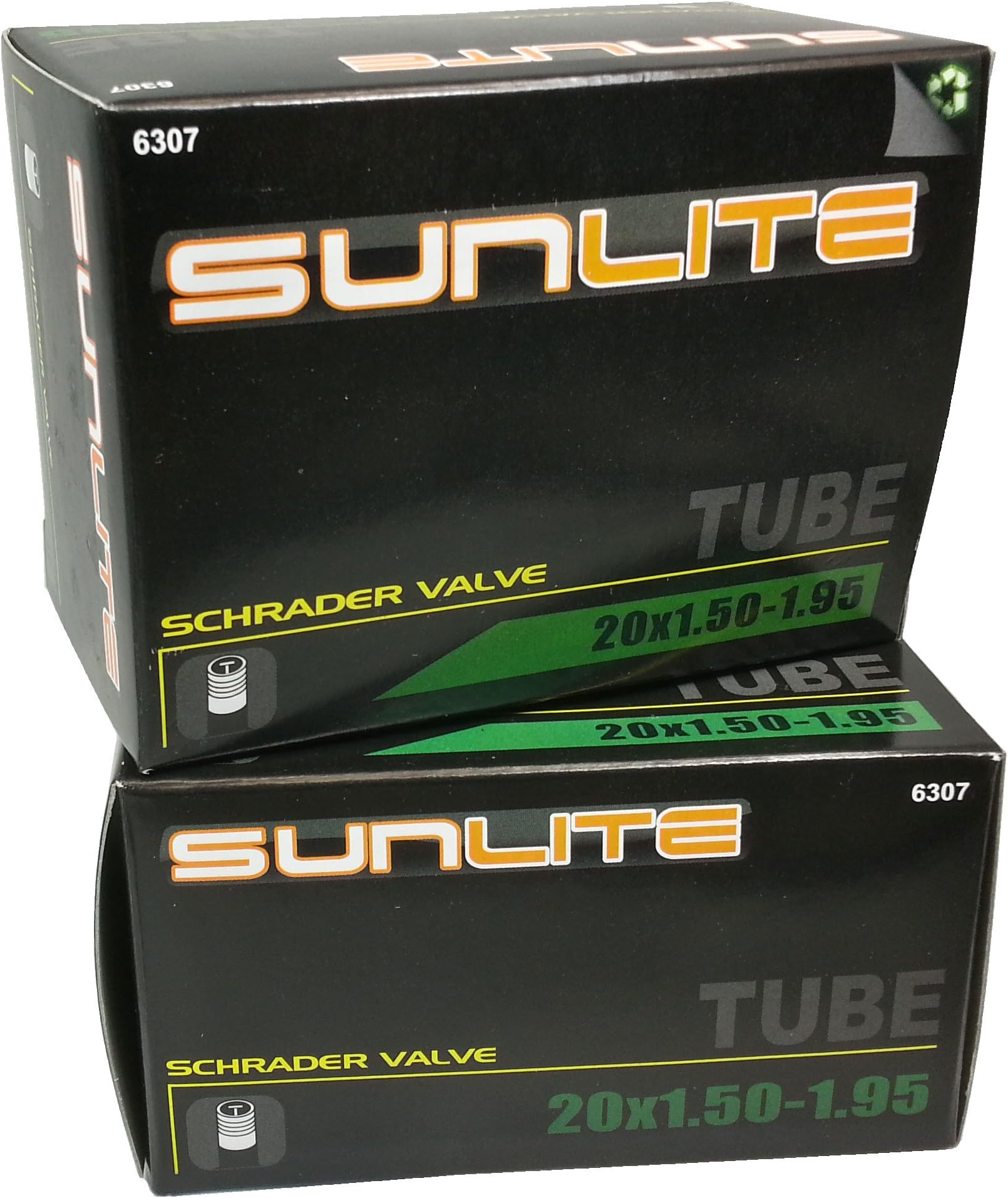 Street Fit 360 2 Pack Saver - Tube, 20 x 1.50-1.95 Schrader Valve, 32mm Schrader Valve. Sunlite Bicycles. BMX, Kids, Child or Youth Bike. Any Bike with Same tire Dimensions.