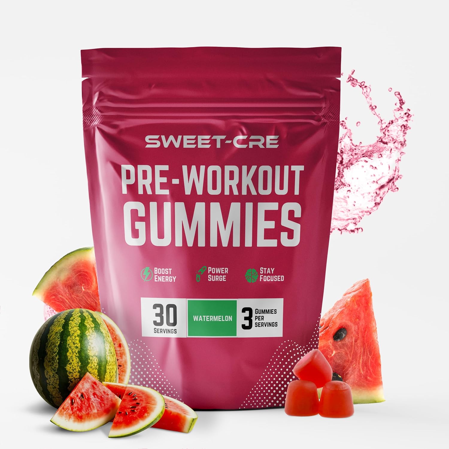 Pre-Workout Gummies – 90-Count Preworkout...