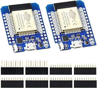 KeeYees 2 Pack ESP32 Upgrade Mini WiFi + Bluetooth Internet Development Module Expansion Board Chip ESP-WROOM-32 for Arduino