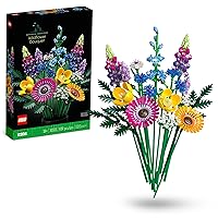 LEGO Botanicals Bouquet Fiori Selvatici Finti con Papaveri e Lavanda Artificiali