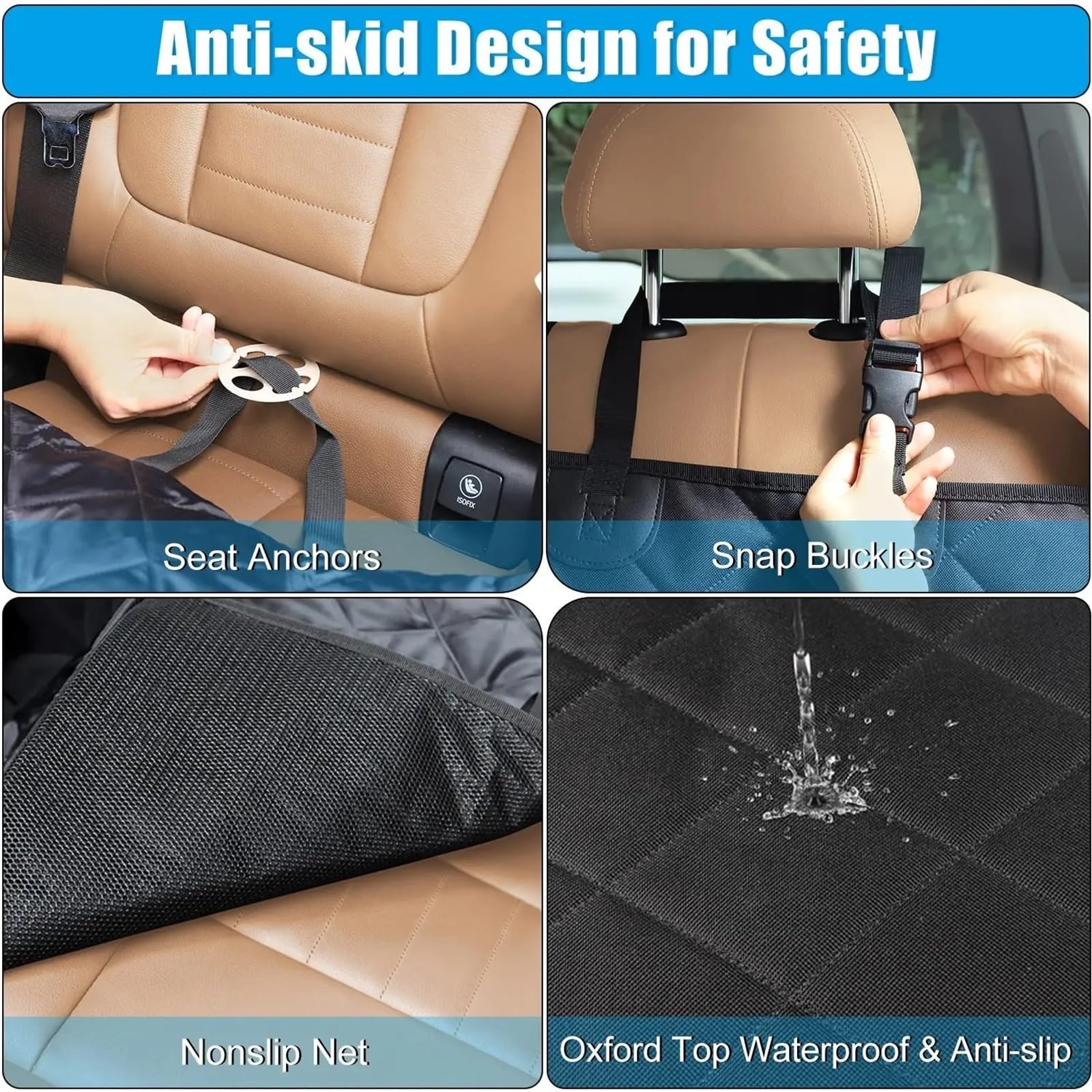Tappetini Bagagliaio Coprisedile Per Auto Per Cani Per Sedile Posteriore Dell'auto Impermeabile Tappetino Da Viaggio Per Cani Trasportino Per Cani Gatti Amaca Per Auto Tappetino Bagagliaio