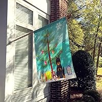 Vista 695 de Caroline's Treasures BB4243GF Bandera de jardín con texto en inglés «Merry Christmas» con texto en inglés «Merry Christmas», bandera decorativa