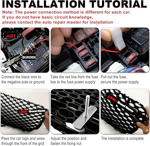 Miniatura 5 de Insignia LED personalizada para parrilla de automóvil, emblema de rejilla delantera iluminada para automóvil, inserto de parrilla de automóvil, luz