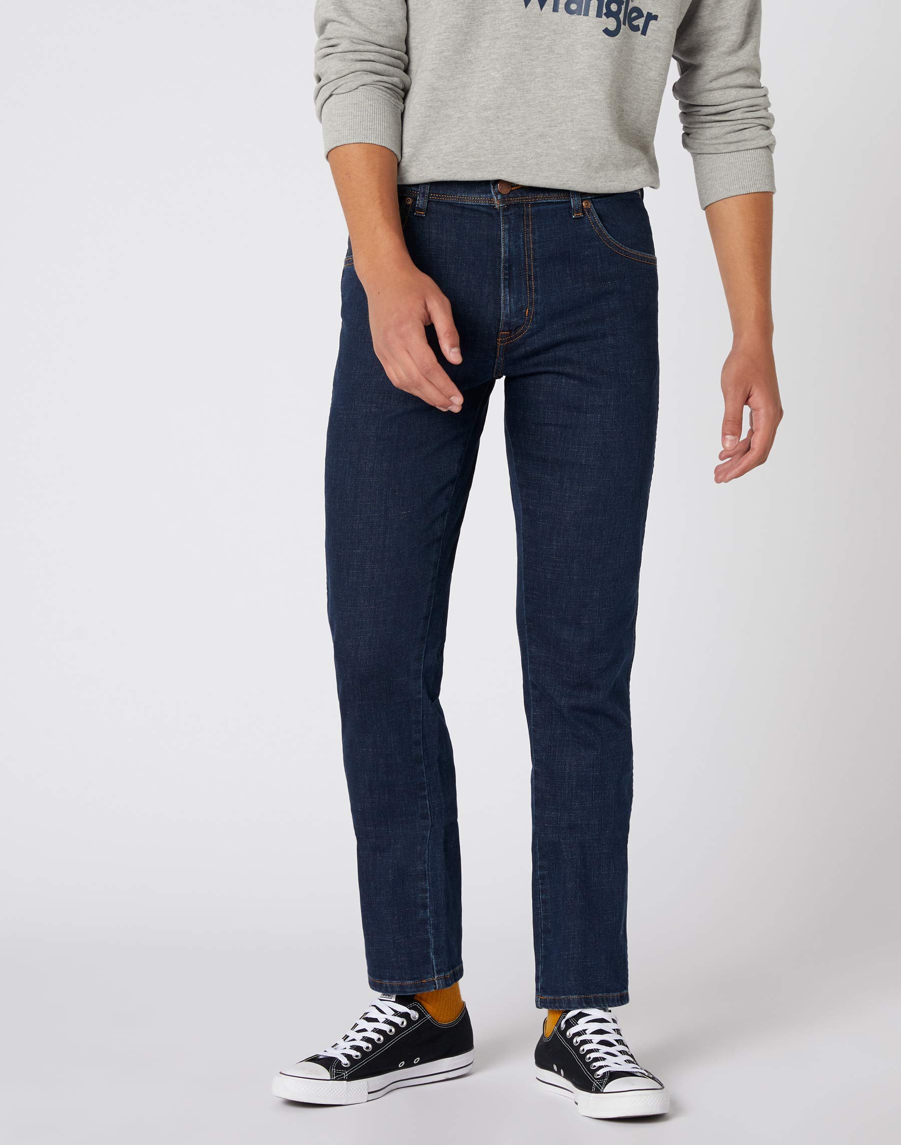 Wrangler Herren Jeans Texas Slim - Blau - Silkway W29-W50 Stretch Baumwolle