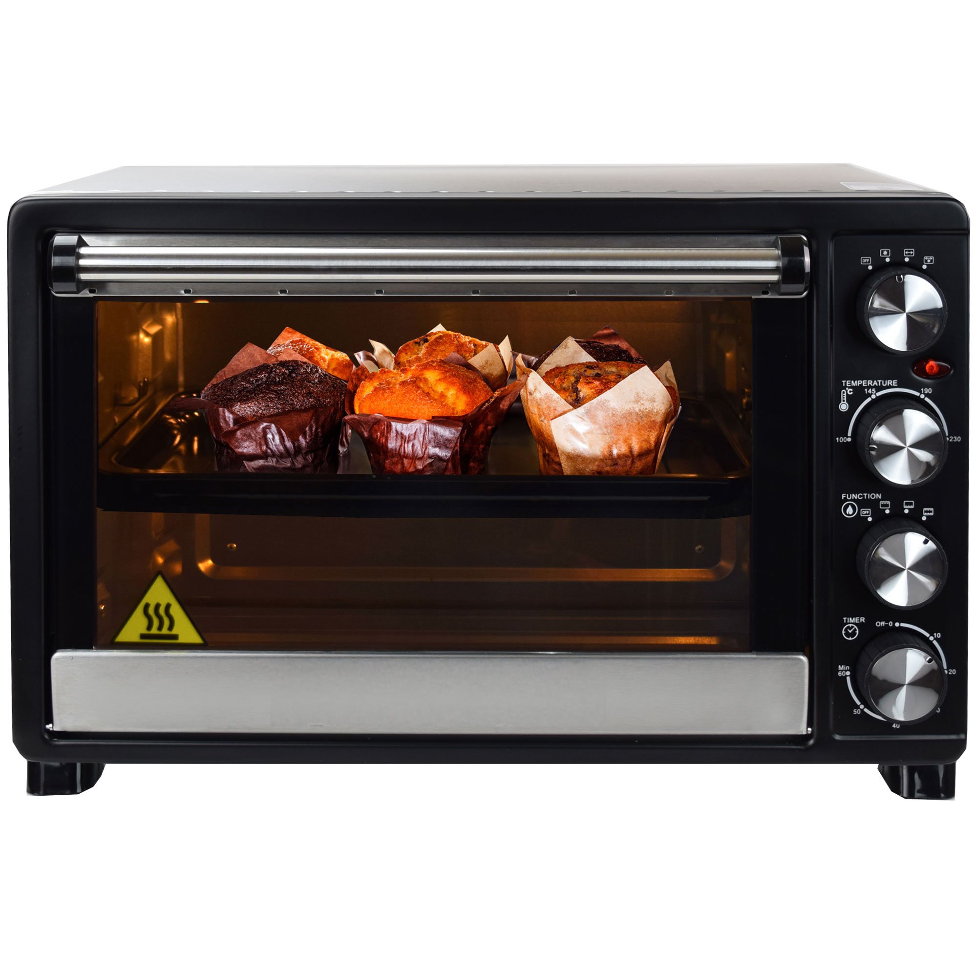 Syntrox Germany 45 Liter Mini Stand Backofen mit Umluft und Drehspieß Miniofen Minibackofen Pizzaofen