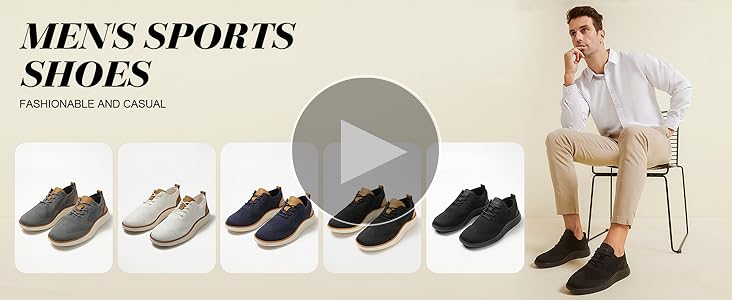 Amazon.com | Lessflow Men's Casual Dress Sneakers Oxfords