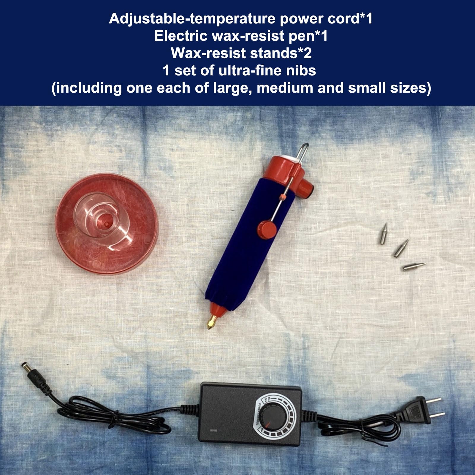 Batik - Rotulador de cera eléctrico ajustable con control de temperatura, ideal para pintar y dibujar sobre tela, tela y arcilla