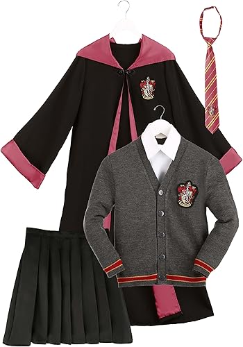 Miniatura 5 de Disfraz de Hermione Granger de Harry Potter de lujo para niños, bata de Hermione Gryffindor, bata de mago con capucha