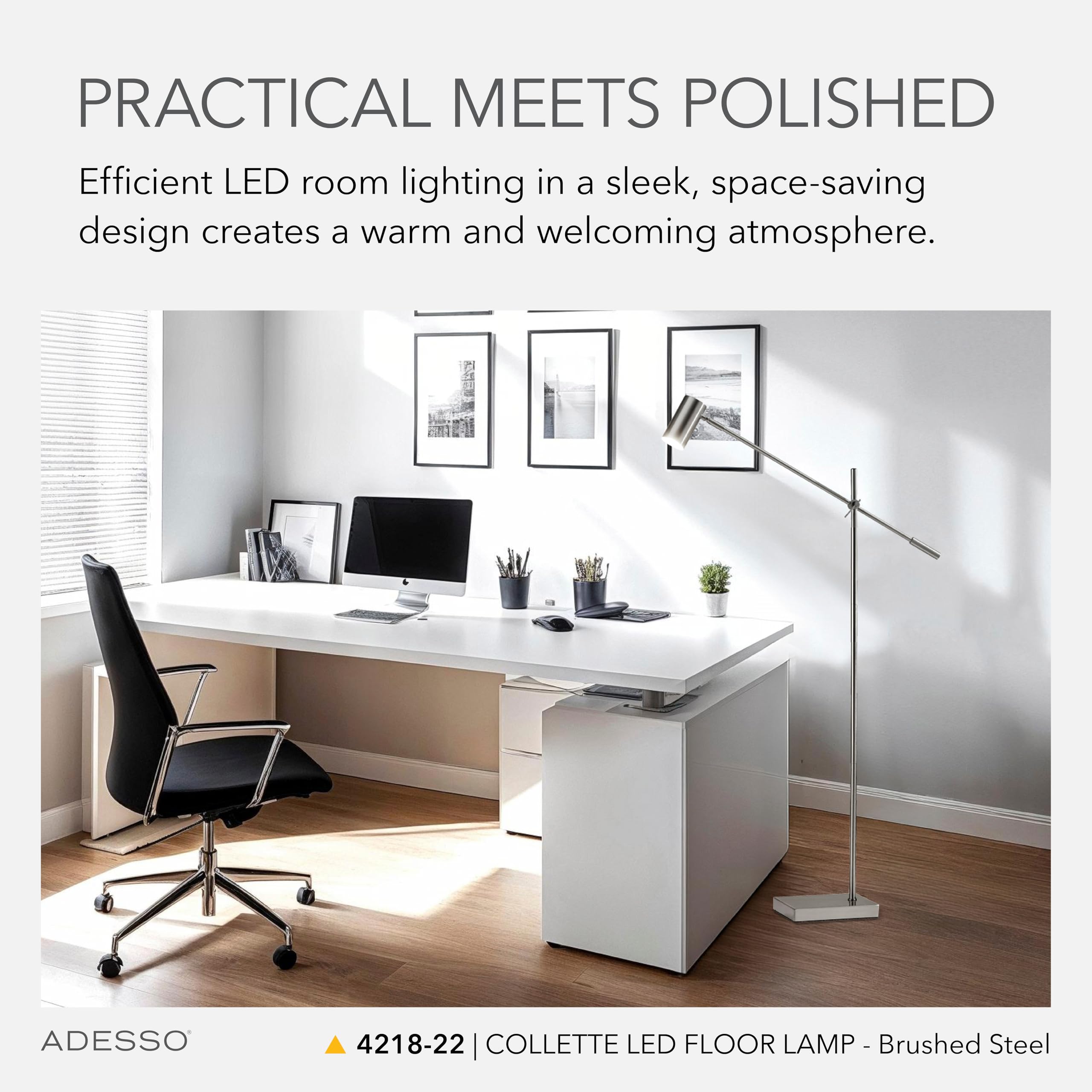 Amazon.co.jp: Adesso 4218-22 コレットLEDフロアランプ アンティーク