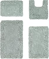 Vista 60 de Better Trends Alfombras en forma de corazón de 30 pulgadas, 100% algodón, suave, antideslizante, lavables, absorbentes de agua, para la entrada