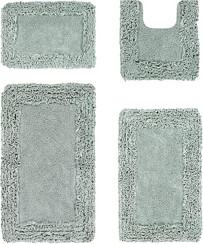 Miniatura 60 de Better Trends Alfombras en forma de corazón de 30 pulgadas, 100% algodón, suave, antideslizante, lavables, absorbentes de agua, para la entrada