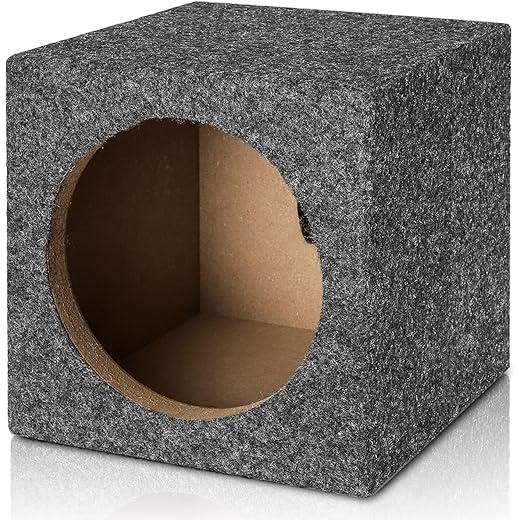 Facmogu 8 Ported Subwoofer Box Single Car Speaker Enclosure