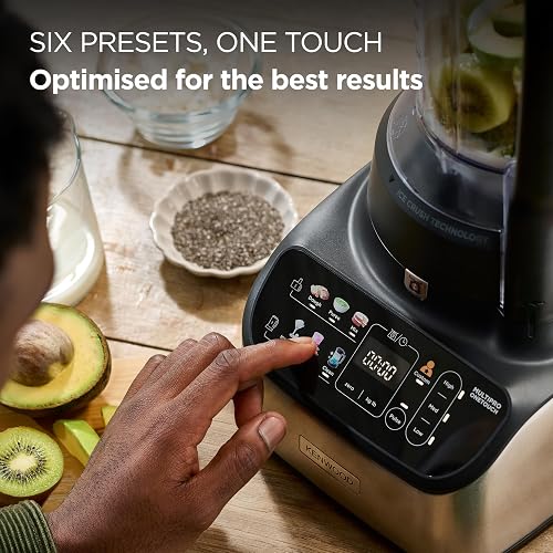 Kenwood MultiPro OneTouch FDM73.850SS Robot de cuisine compact et mixeur sur pied, 12 accessoires, 6 programmes automatiques, vitesse variable et fonction pulsation, balance intégrée, 1000 W, couleur - 2