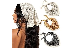 3Pcs Floral Hair Bandanas - Boho Chic for Women, Girls, and Free Spirits