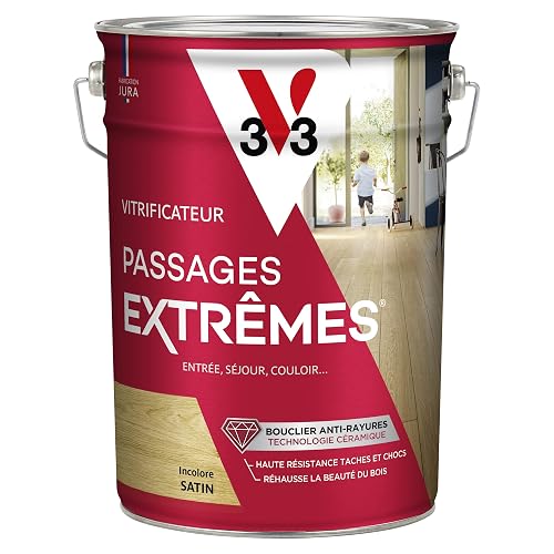 V33 Vitrificateur passages extrêmes, Incolore satin, 5L