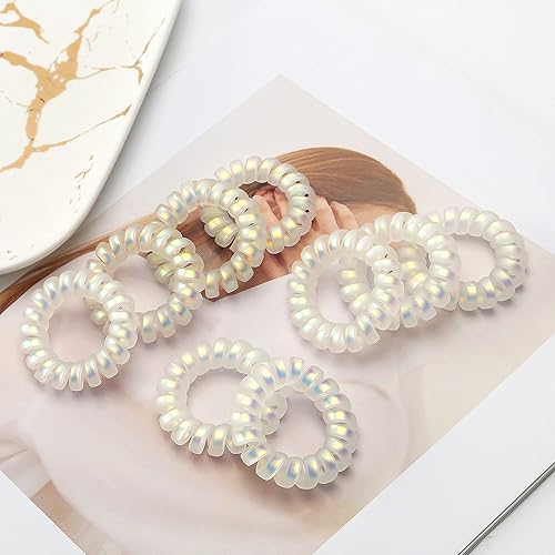 Miniatura 8 de 9 lazos para el cabello en espiral mate para mujeres y niñas, lazos para el cabello con espiral, cómodos y resistentes al desgaste, impermeable,