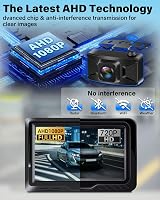 Jansite Vezeték Nélküli Tolatókamera 1080P AHD 5 Colos Monitorral IP69K Vízálló 3