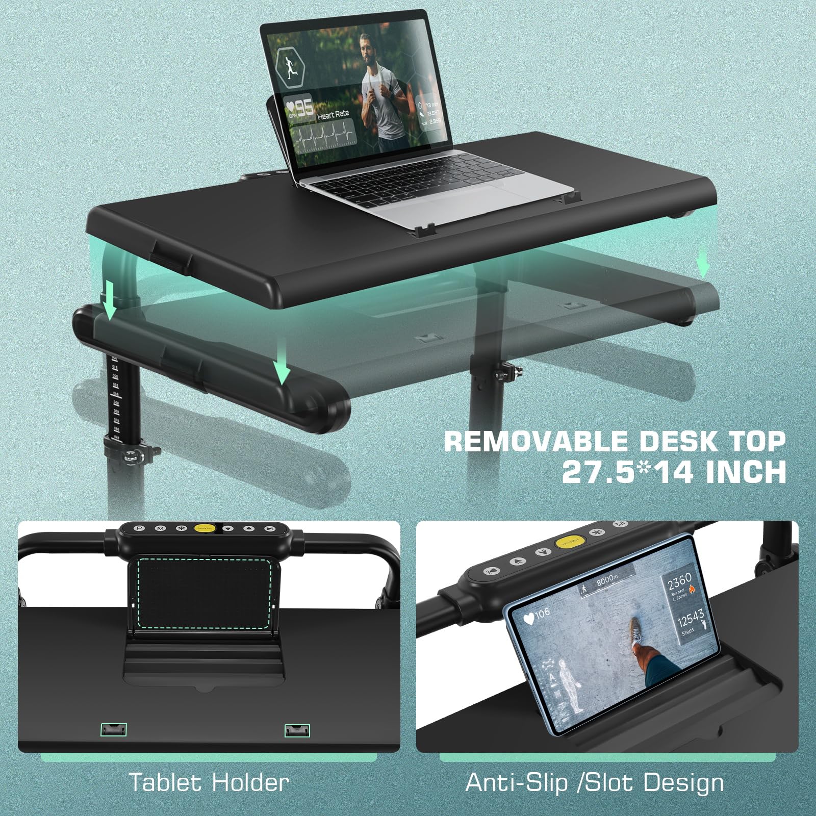 YESOUL Treadmill for Seniors with Long Handrails, Emergency Stop Button product image 18