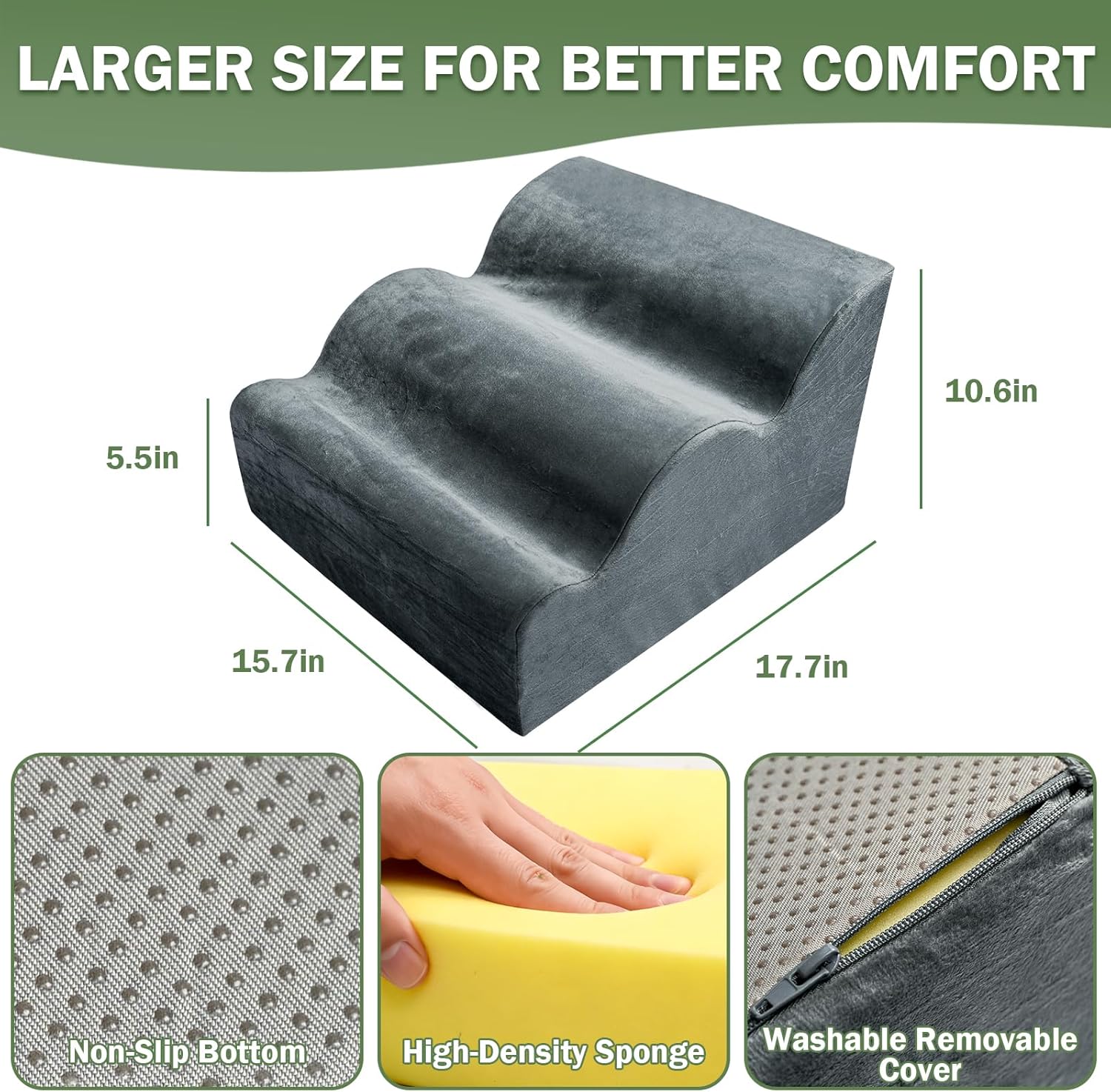 Foot Rest for Under Desk Used to Support The Feet, Multi-Functional Three-Layer Footstool with Ergonomic Design, Providing a More Comfortable Posture for Work and Home
