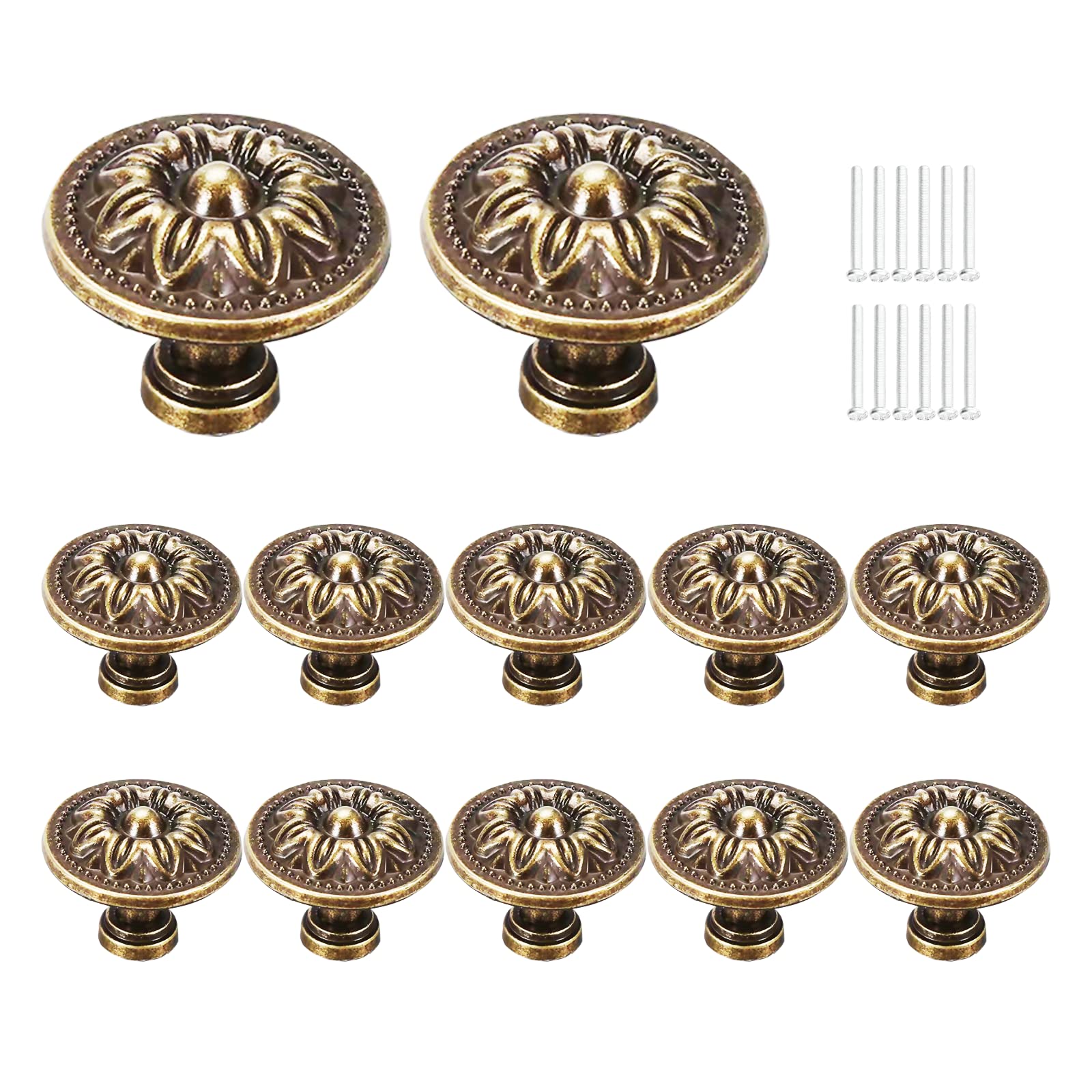 YaHoGa 10 pezzi 25 mm Bronzo Bottoni Metallo Pulsanti per Cucire Mestiere Materiali tute Giacche Cappotti uniforme (Bronzo
