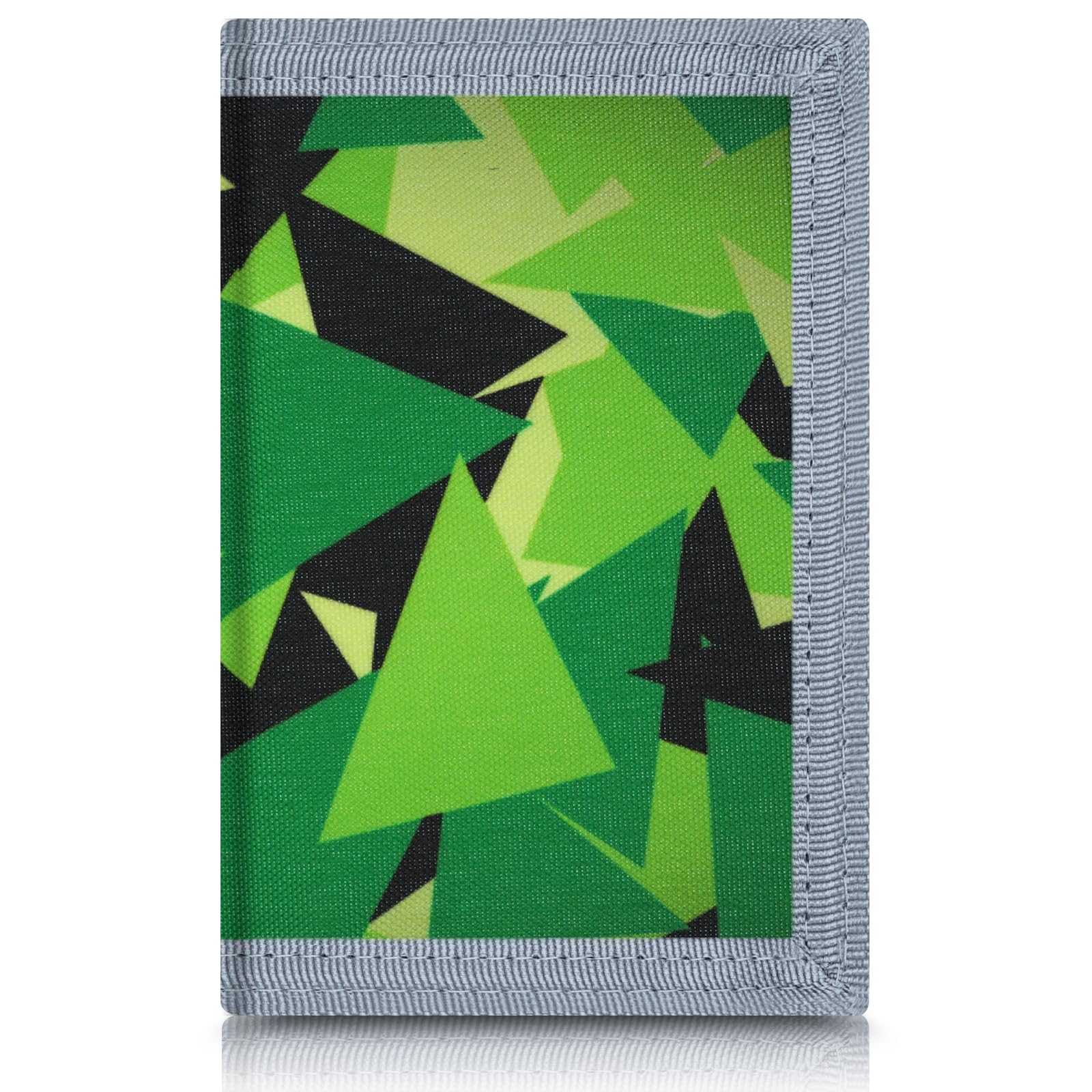 LeehoomKids Wallet for Boys, RFID Trifold Canvas Outdoor Sports Wallet for Kids,Kids Festivals gifts,Birthday Gifts Wallet - Triangle GB