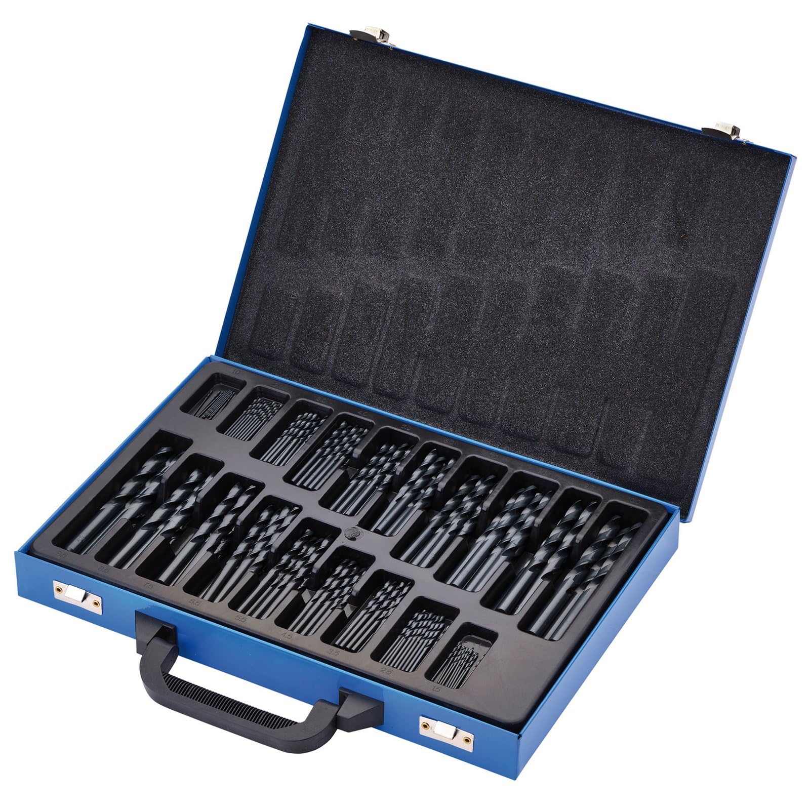 Draper 170pcs Black HSS Drill Bit Set - 08854 - for Metal Wood and Plastic