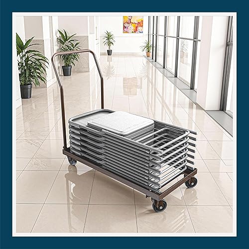 Miniatura 14 de OEF Furnishings Silla plegable Dolly. Almacena y transporta sillas de 17.75 a 18.75 pulgadas de ancho por 19.75 a 20.75 pulgadas de largo. (Combina