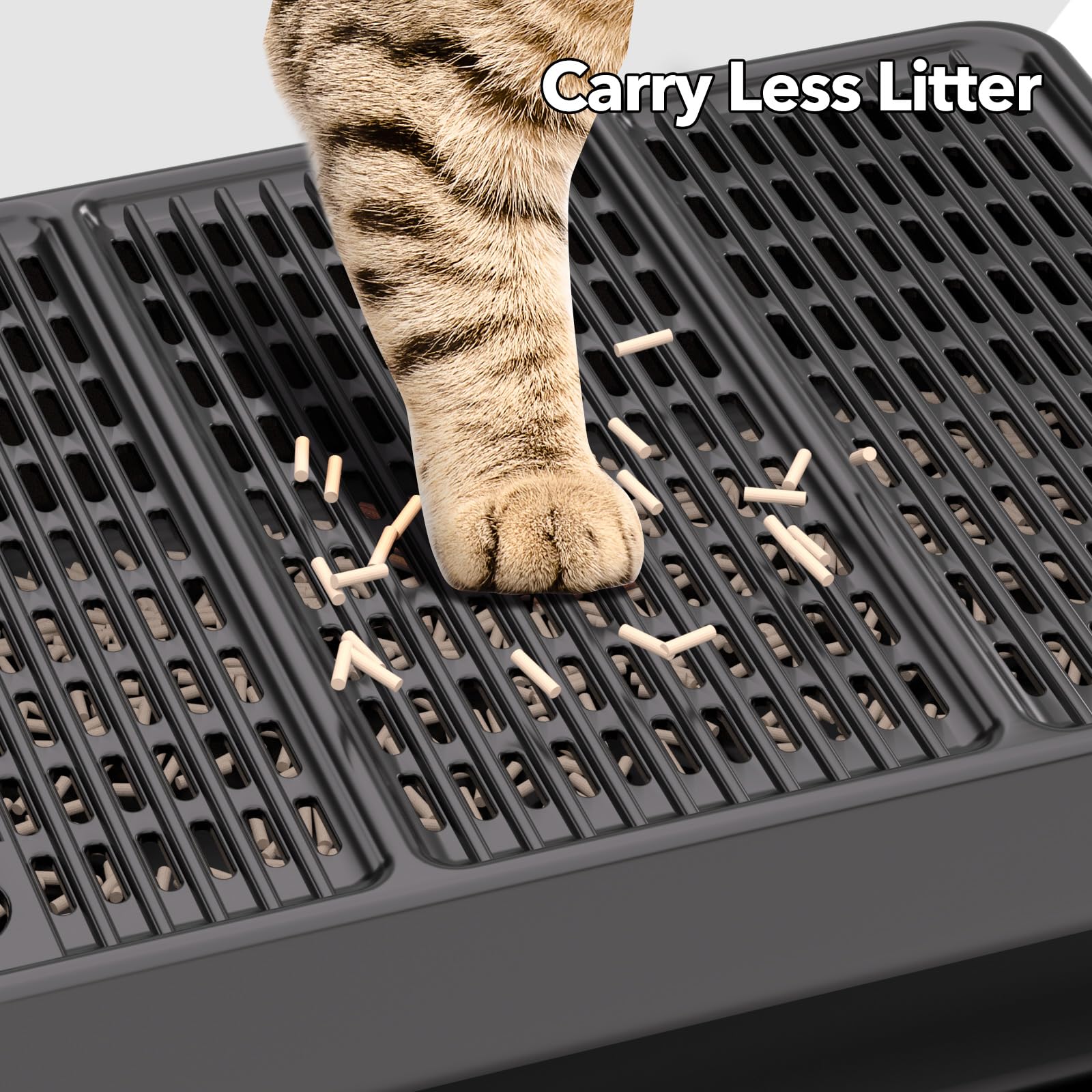 Cat Litter Box Mat Step/Ramp - Large 16"x11" Anti-Tracking Cat Litter Catcher Mat Double Layer Washable Kitty Trapping Tary Easy Clean, Also for Kitten & Elderly Cats Ramp - image 4