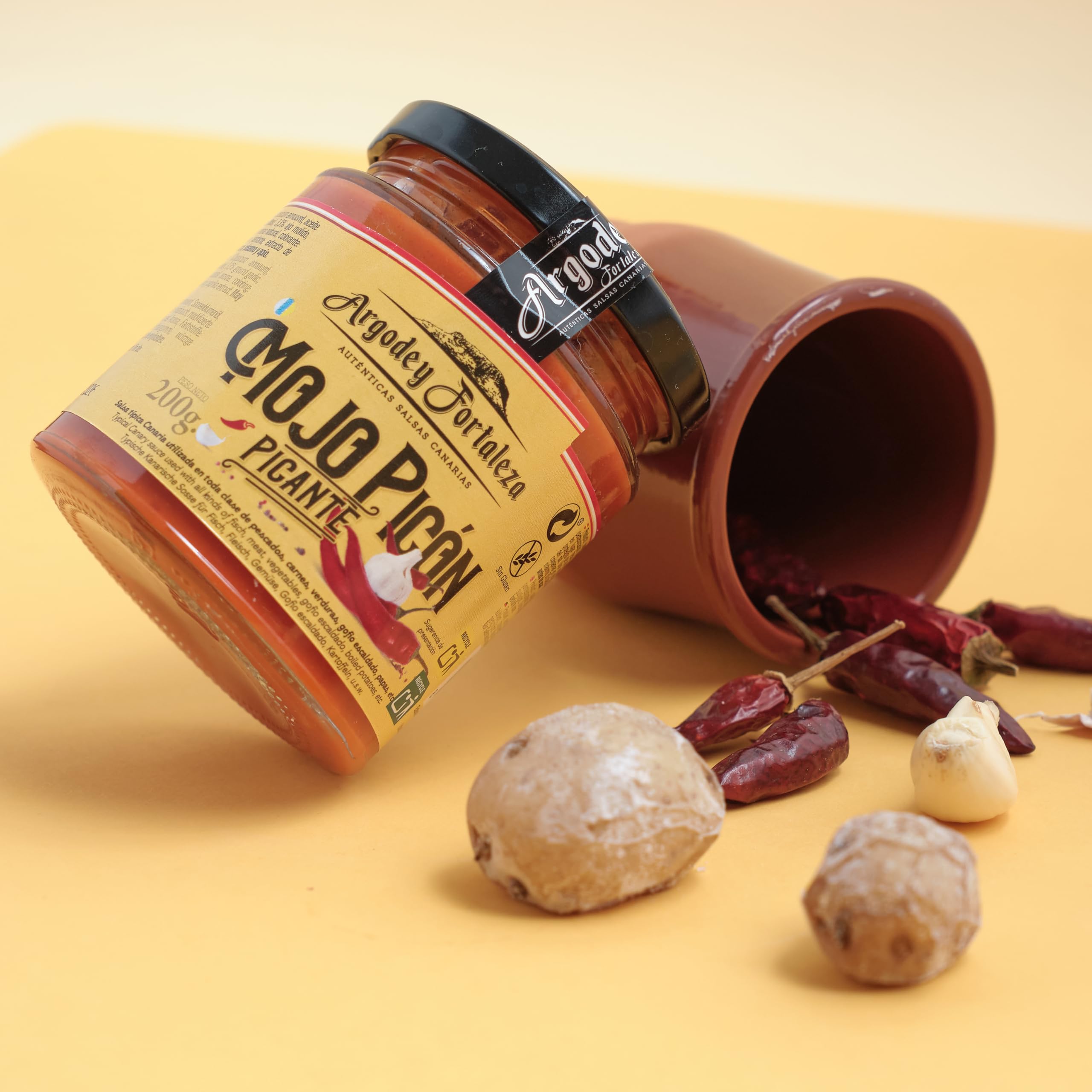 Argodey Fortaleza Mojo Picón Picante 200g - Autentica Salsa Canaria para Untar