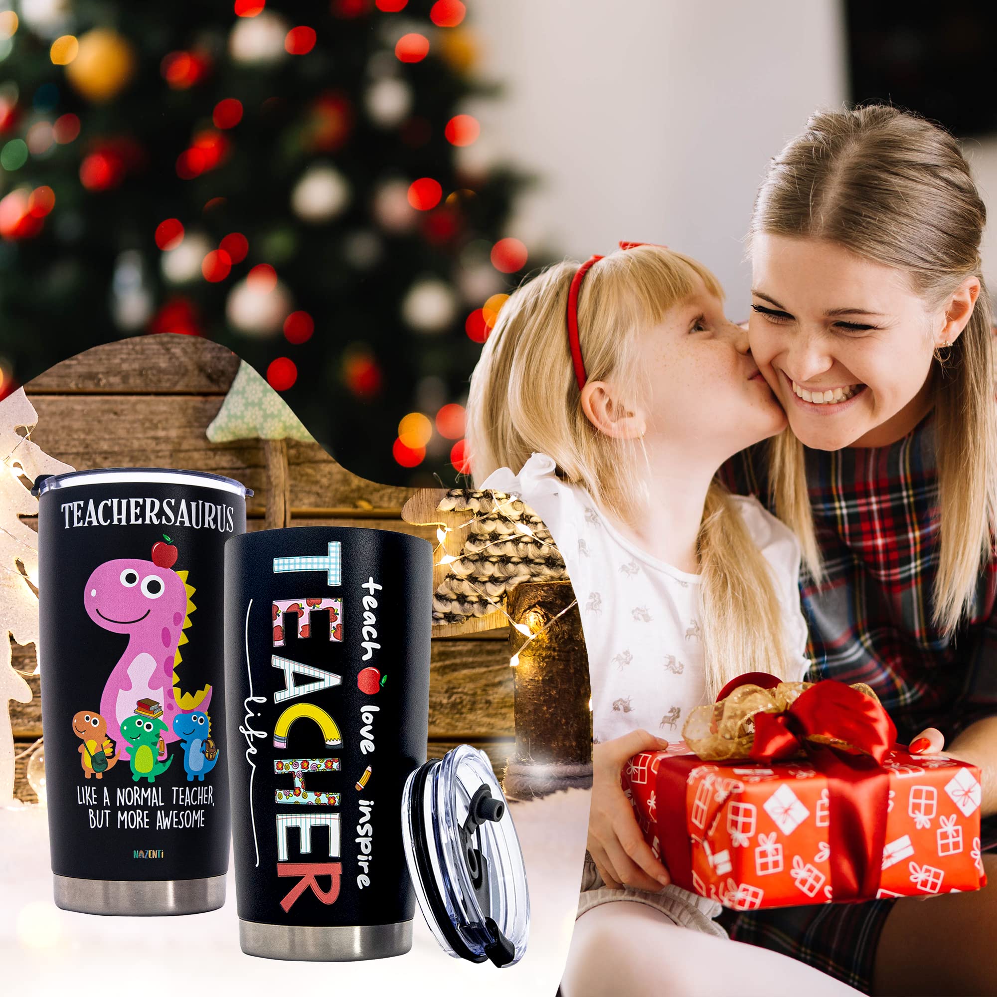 NAZENTI Teacher Tumbler - 20 Oz, Perfect for Christmas, Women, Birthdays & End of Year Gifts