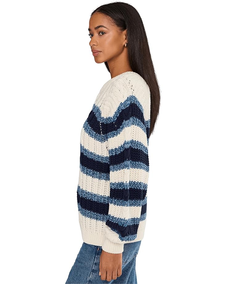 Free People Frankie Cable Striped Pullover - #3 of 5