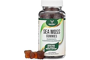 Sea Moss Gummies for Adults: Immune Support with Irish Sea Moss, Bladderwrack, and Burdock Root