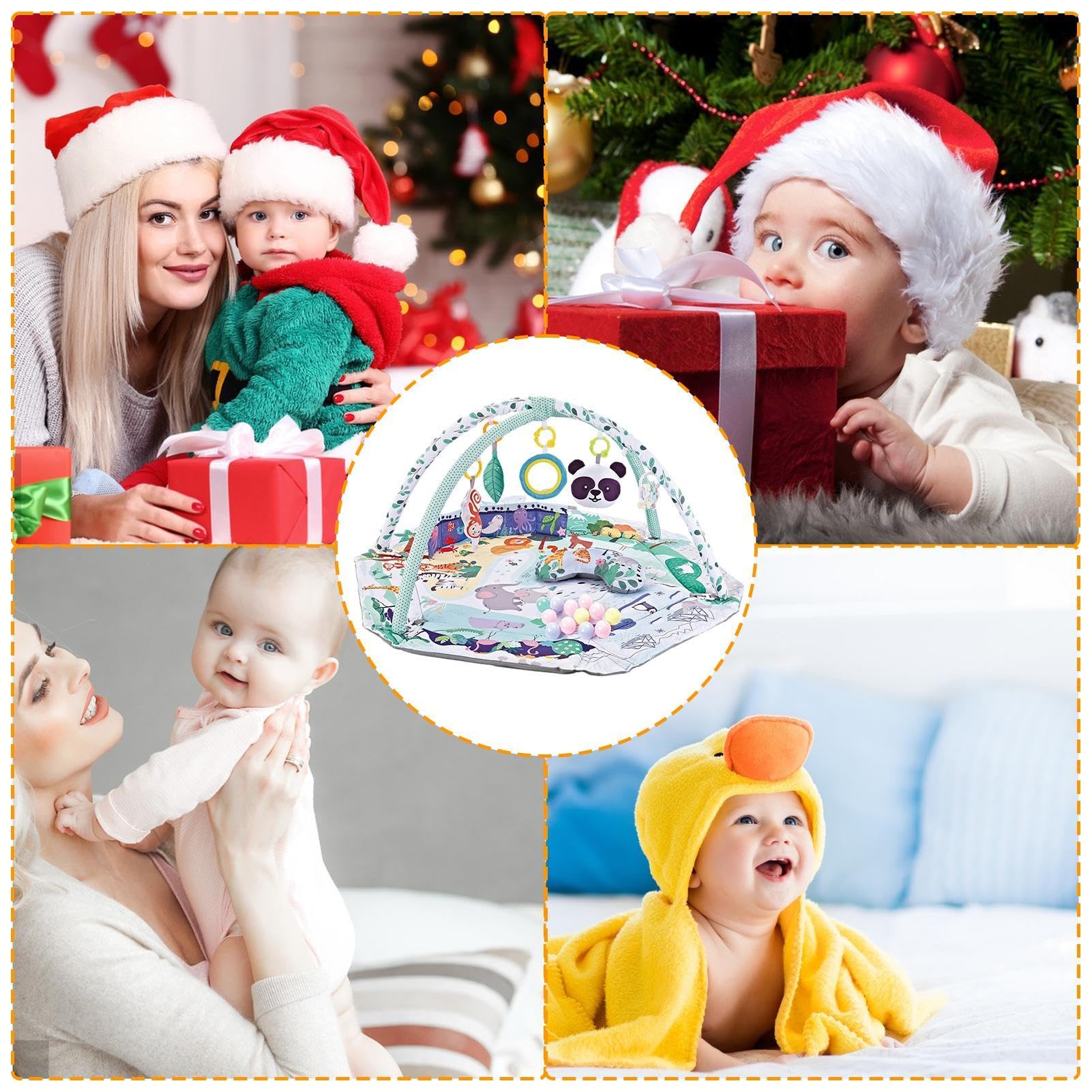 Tapis D'eveil Bebe,Tapis De Gymnastique 7 En 1 Pour Nouveau-né,Tapis D'Eveil Evolutif Et D'activités 7 En 1,Tapis Jeu D'activité Enfant,Tapis De Sol Pour Bébés De 0 À 12 Mois,Tapis D'éveil Et De Jeux