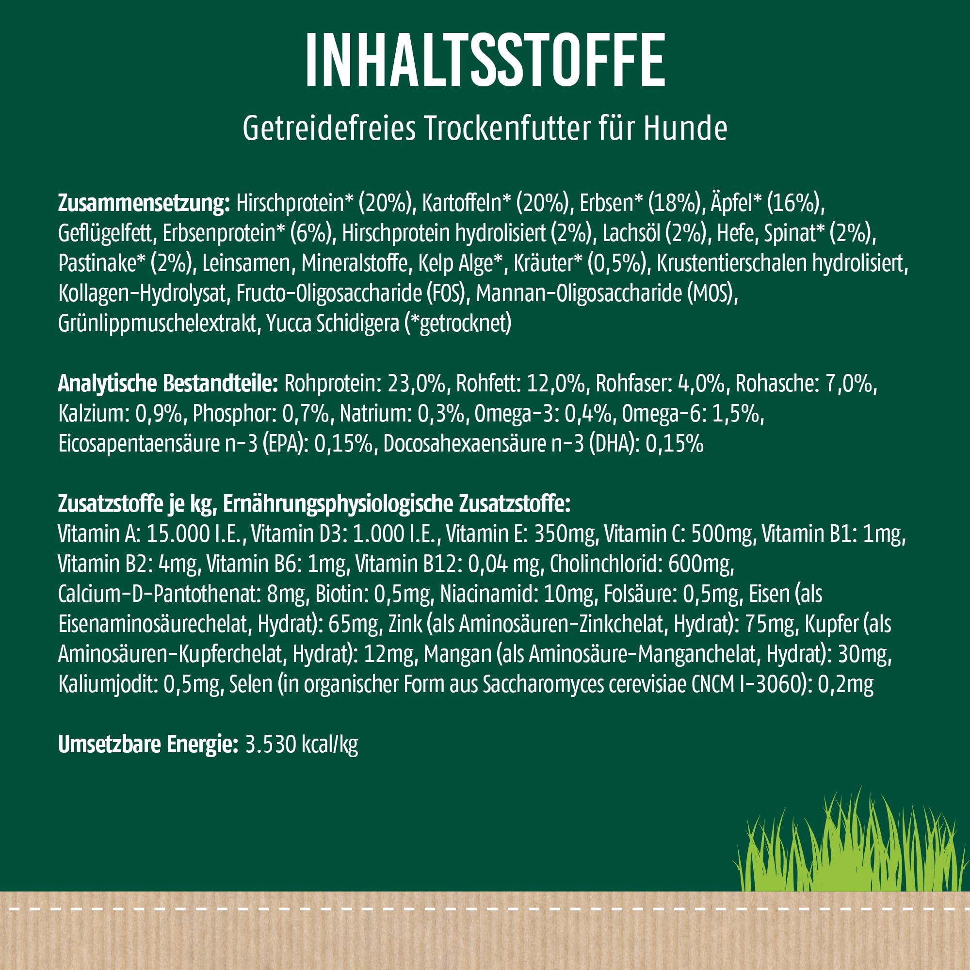 Christopherus Trockenfutter für Erwachsene Hunde, Hirsch + Kartoffel, 12 kg | Getreidefreie Vollnahrung, für erwachsene Hunde, gut verträglich, ohne Farbstoffe, mit ausgewogene Energie- & Fettgehalte