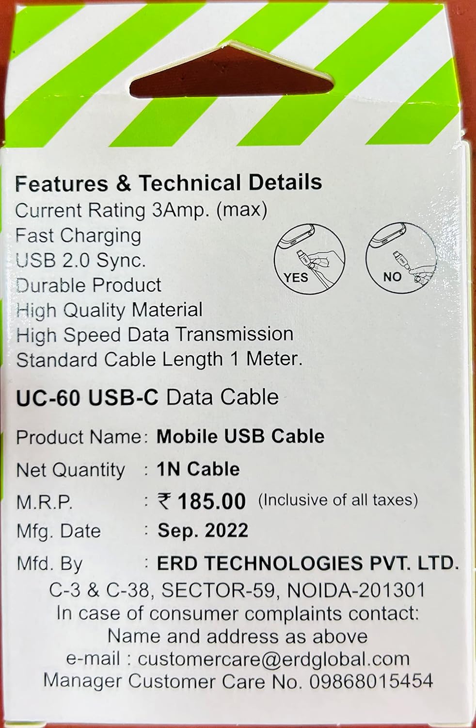 ERD USBC data cable 1 meter (Type C) Amazon.in Computers & Accessories