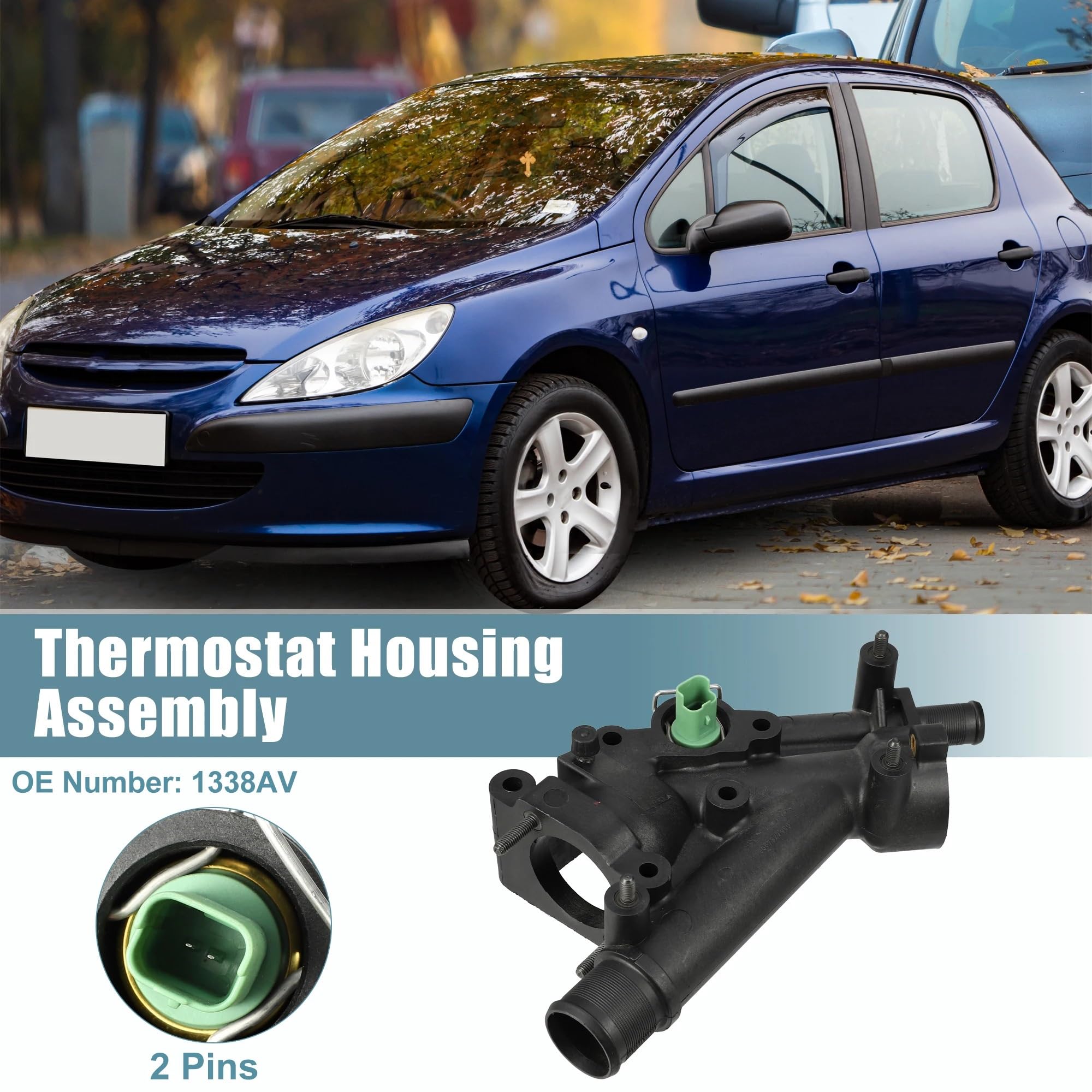 Termostat płynu chłodzącego silnika Do Peugeot 307 2005-2008
