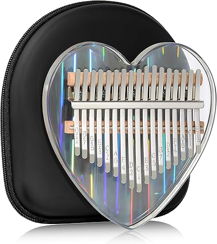 Kalimba - Instrumento musical mbira de 17 teclas regalo con mazo de afinación e instrucciones de estudio (idioma español no garantizado) para niños