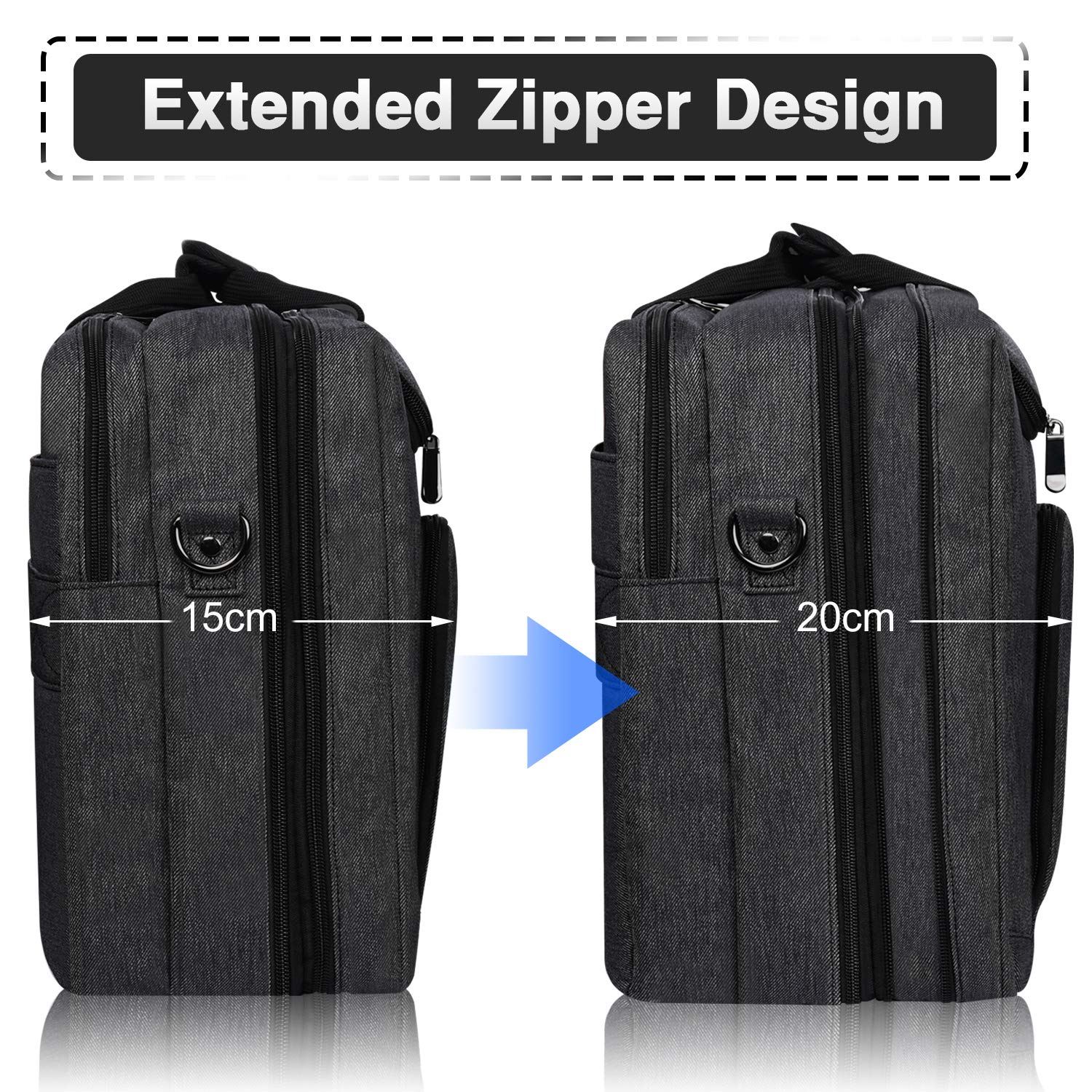 Bertasche Sacoche pour Ordinateur Portable 17" / 17,3 Pouces étanche pour Ordinateur Portable