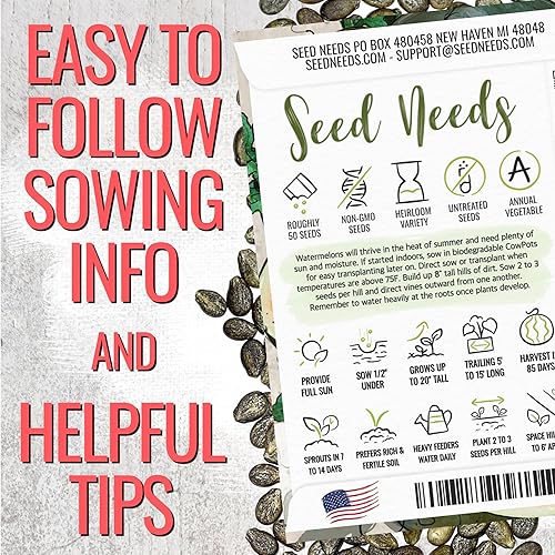 Miniatura 3 de Paquete de 100semillas Sugar Baby Sandía Citrullus lanatus semillas por las necesidades de semillas