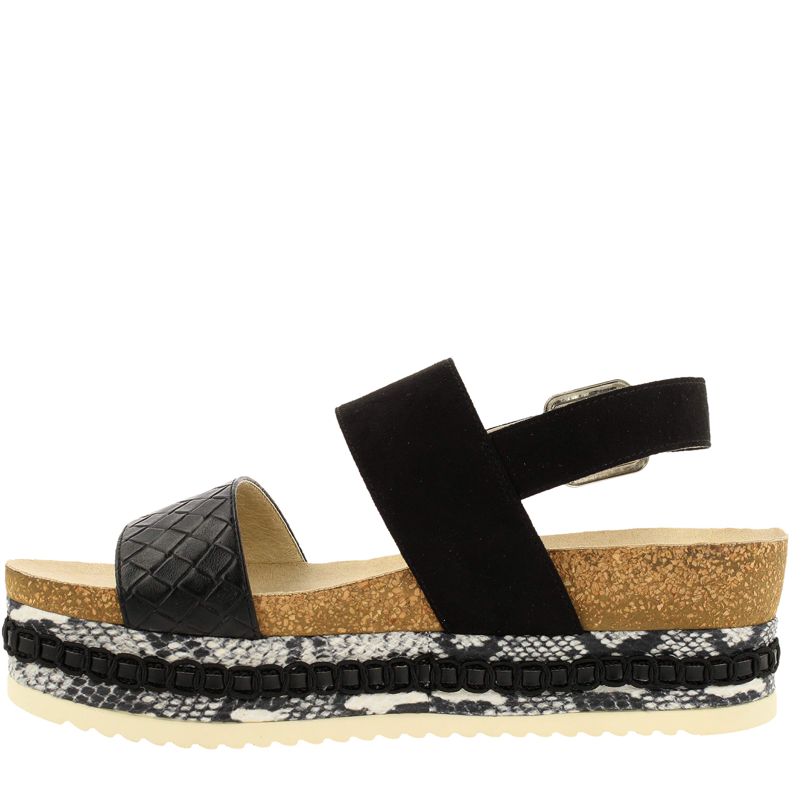 Bullboxer Damen Plateausandalen, Frauen Sandalen,weiblich,Women's,Plateausandaletten,Sommerschuhe,Dicke,Sohle,Lady,Mehrfarbig (Multi),40 EU / 7 UK