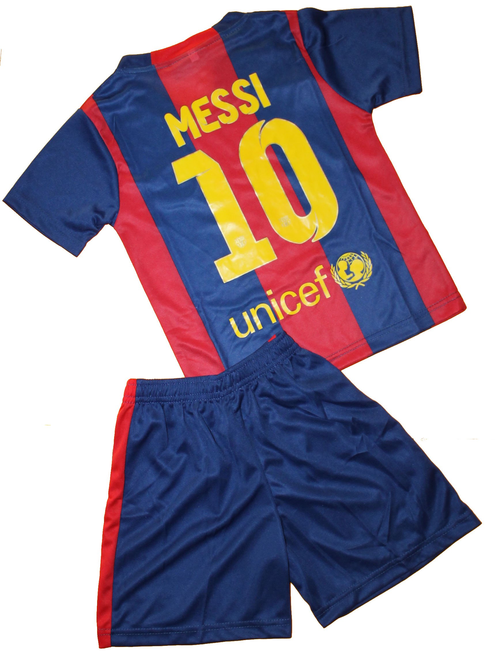 FC Barcelona Home L. Messi 10 Football Soccer Kids Jersey & Short (8-9 YEARS)