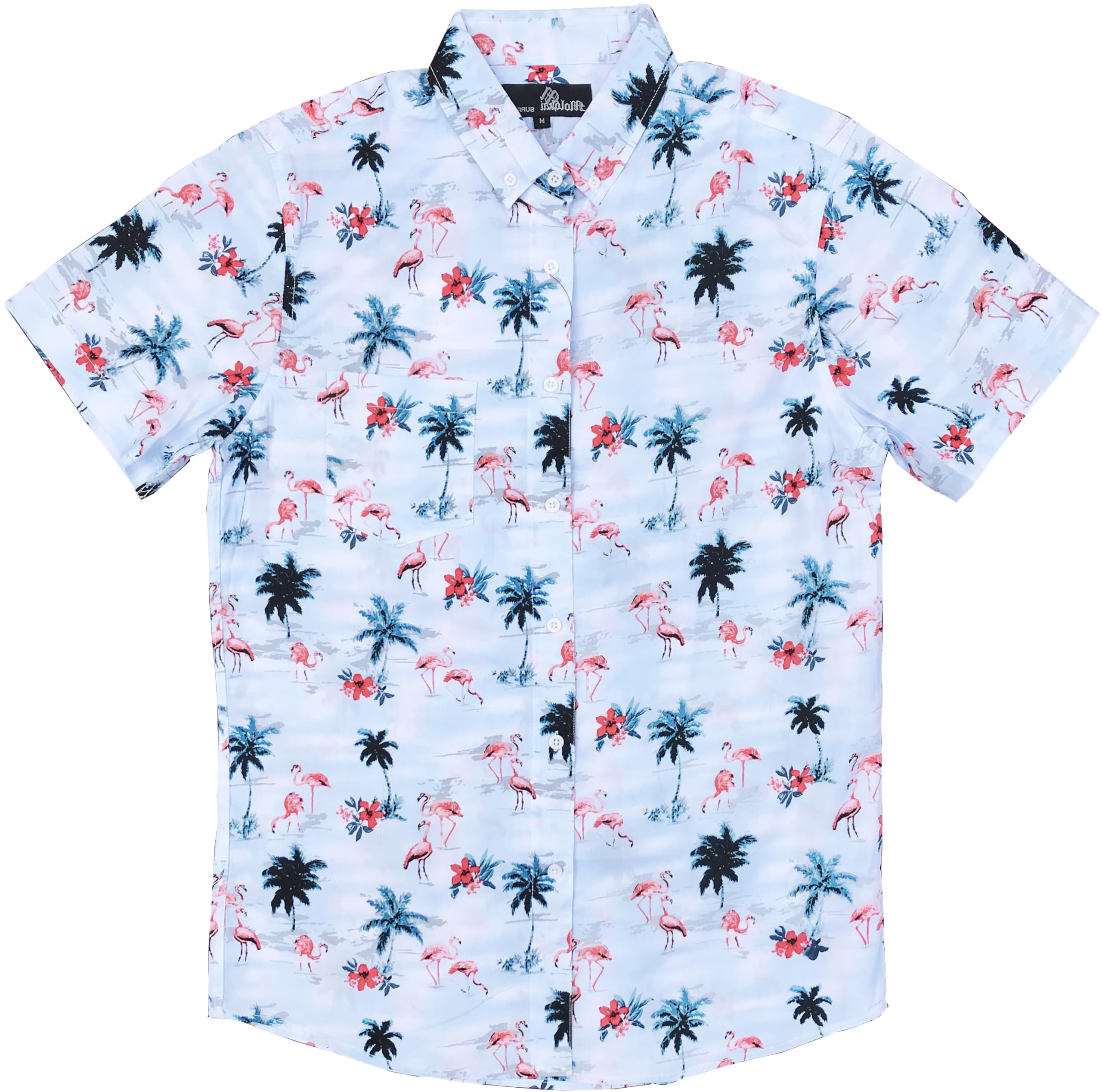 Molokai Surf Button Down Slim Fit Hawaiian Short Sleeve Shirts