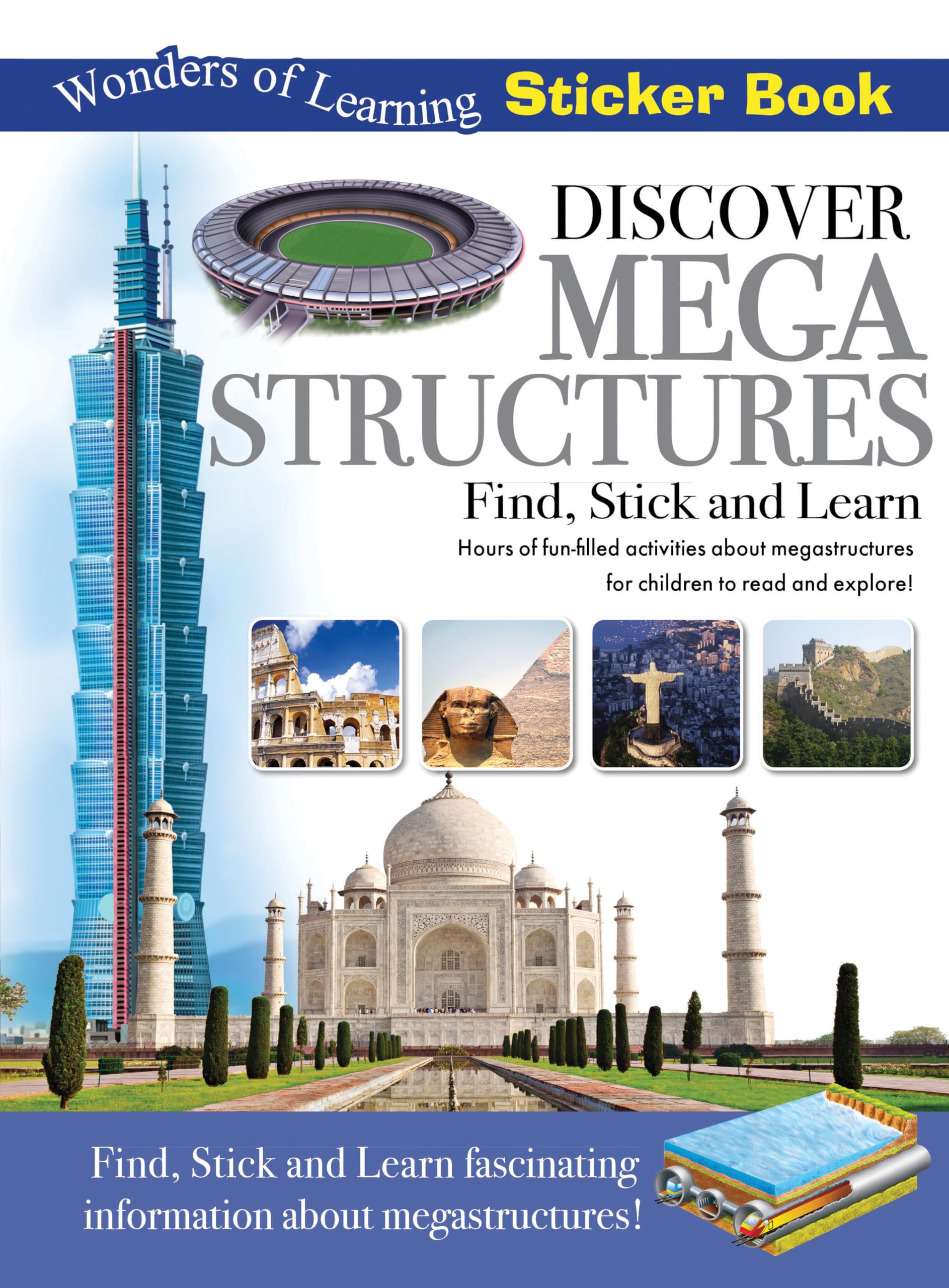 Discover Mega Structures: Sticker Book (Wonders of Learning Sticker Book)