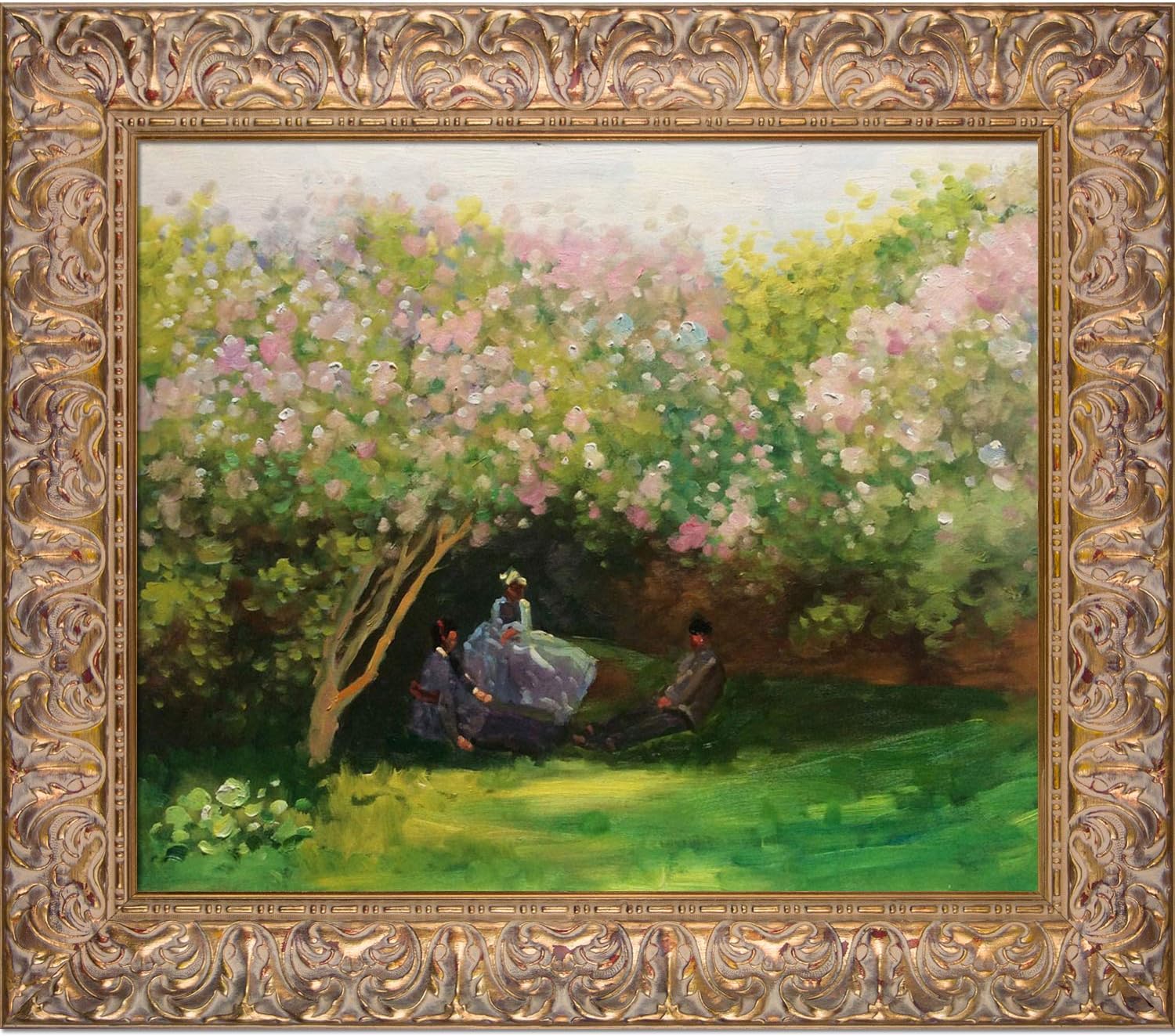 overstockArt Claude Resting Under the Lilacs 20Inch by 24Inch