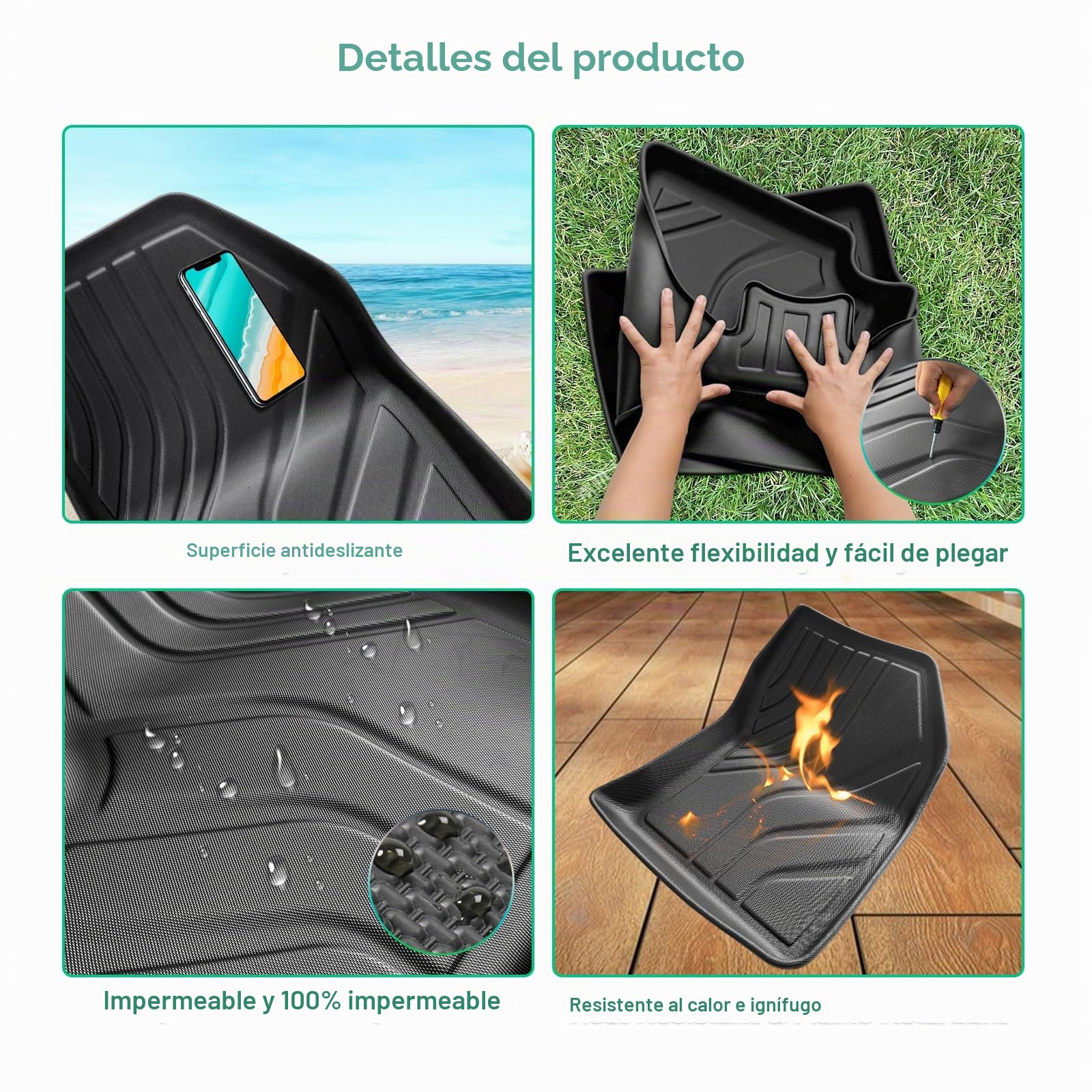 GAFAT Compatible con Opel Mokka-e EV Eléctrico 2021-2024 2025 Alfombrillas Delanteras, Mokka-e Alfombrillas Goma TPE para Todo Tipo de Clima, Originales Escaneo 3D Borde Alto 5-7 CM [No para gasolin]